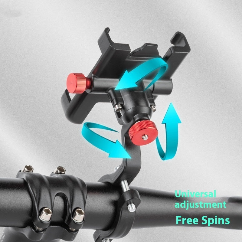 Support de téléphone rotatif pour vélo en alliage d'aluminium
